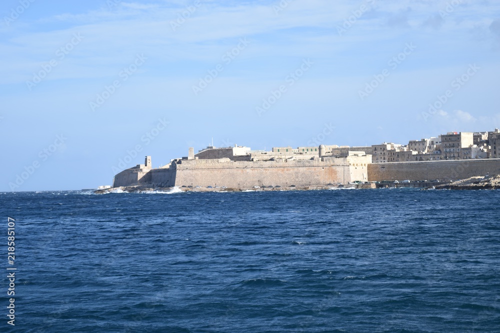 View of Valetta from the harbour boat