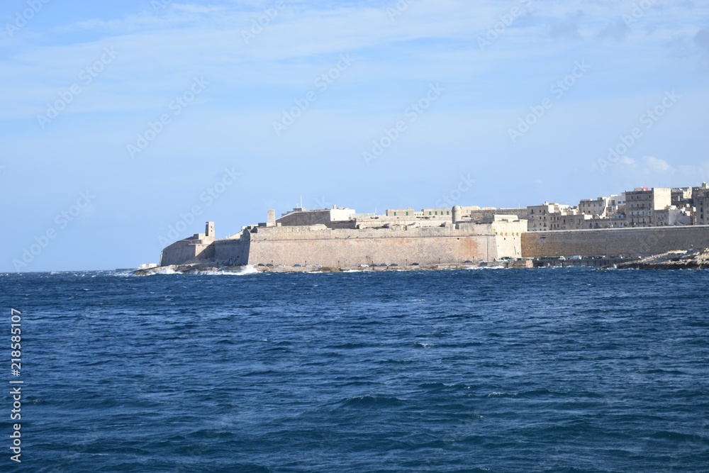 View of Valetta from the harbour boat View of Valetta from the harbour boat