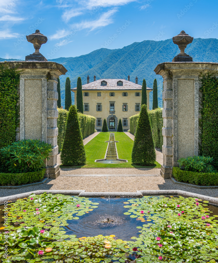Fototapeta premium The beautiful Villa Balbiano in Ossuccio, on Lake Como, Lombardy, Italy.