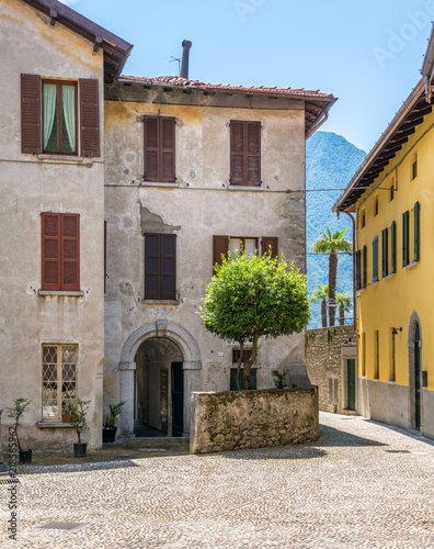 Scenic sight in Ossuccio, small and beautiful village overlooking Lake Como, Lombardy Italy. photo