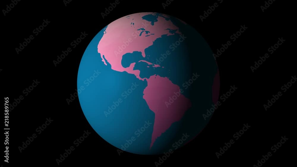 3D rolling globe. Southern World map rolling around. 3D rolling globe. Southern World map rolling around.