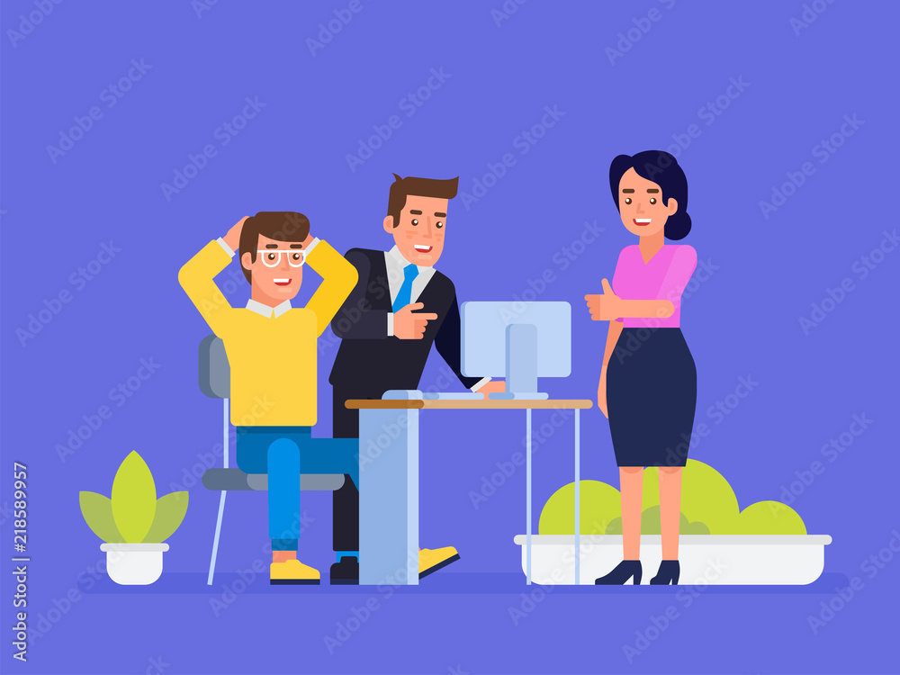 Obraz premium Business team achieved success.