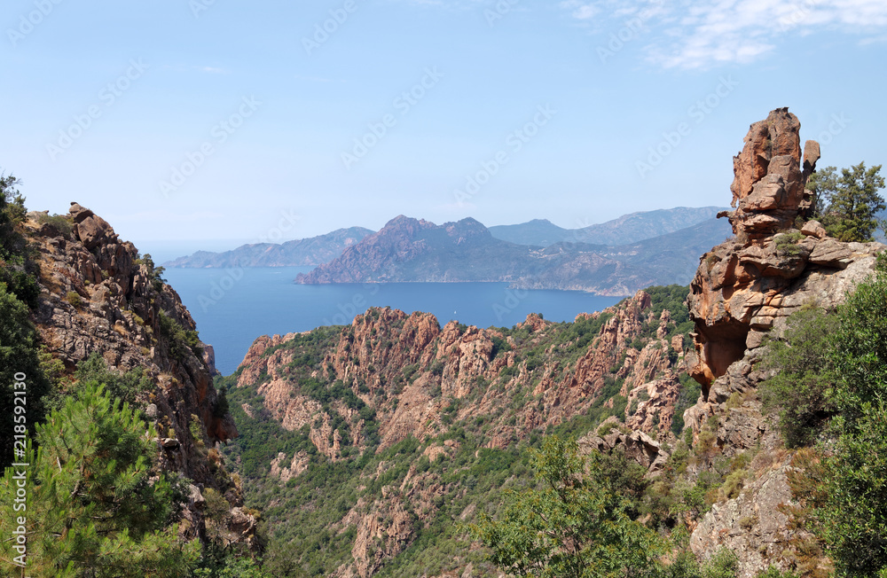 Gulf of Porto in Corsica coast