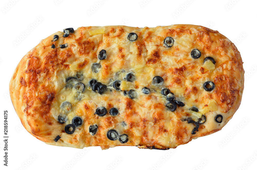 Focaccia Bread isolated on white background. Focaccia Bread isolated on white background.
