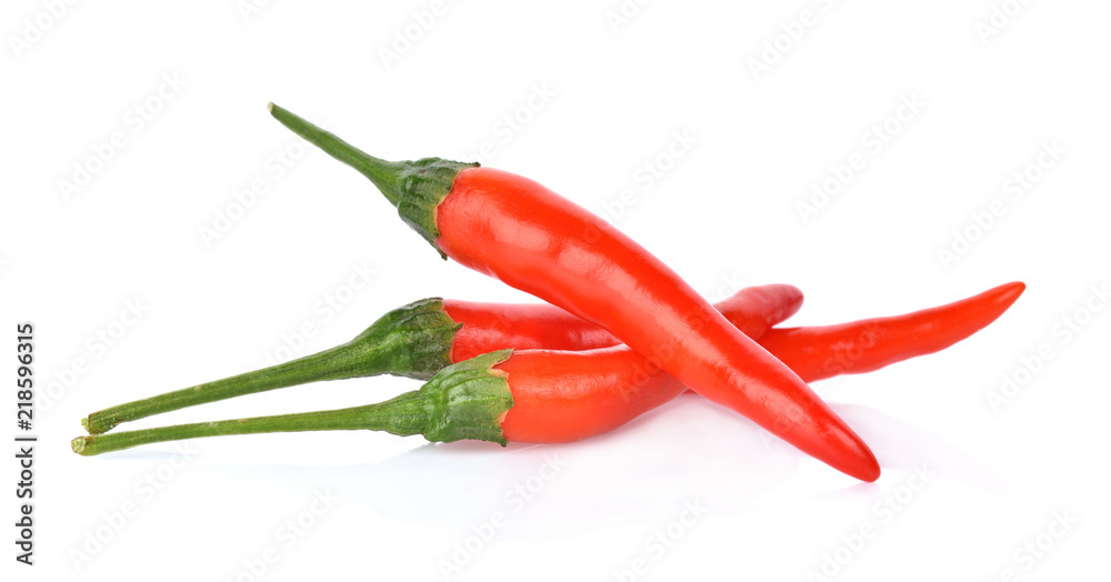 Chilli peppers, chili, chile  isolated on white background