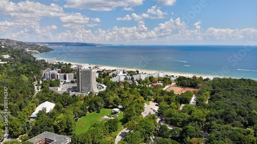 Albena Black Sea resort aerial panorama view photo