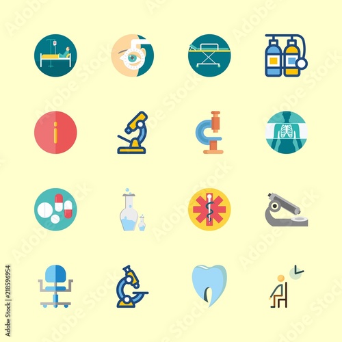 16 hospital icons set