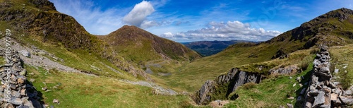 Snowdonia Hill Landscape National Park in Wales at Mount Snowdon