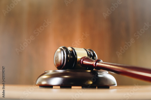 Gavel on judge desk
