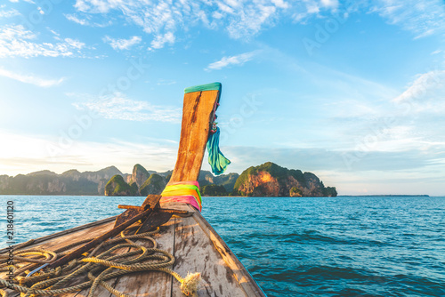  Take a longtail boat Sunshine at Sand and Sea Asia Beach Krabi Thailand Destinations Beautiful Tropical Ocean Summer view