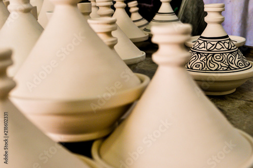 Traditional pottery factory in Morocco