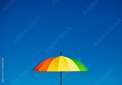 Umbrella againts blue sky