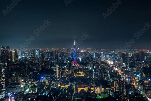 東京の夜空と都市夜景１