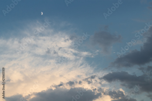 Dramatic clouds sunset 