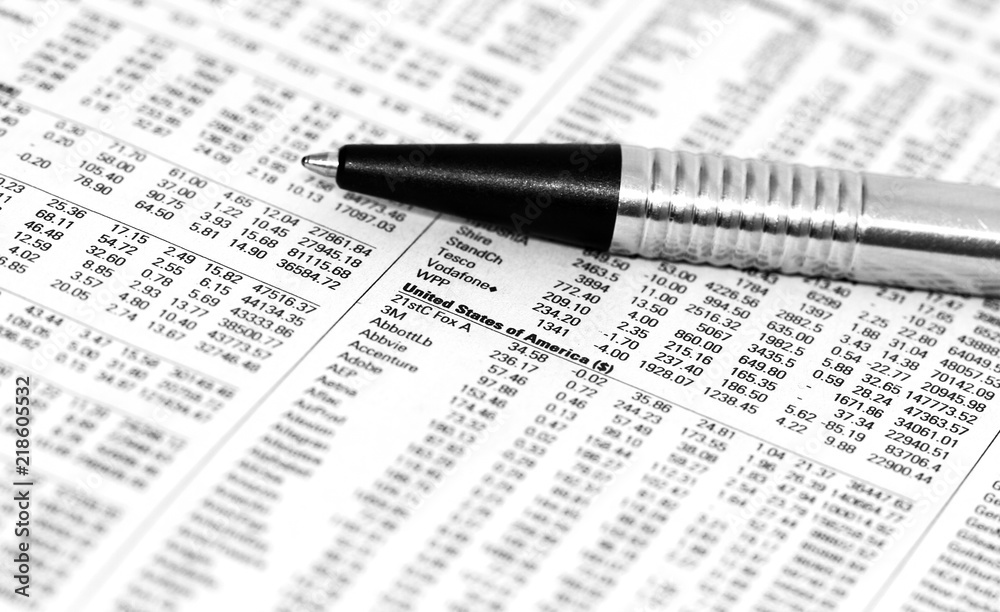 US stock index financial paper
