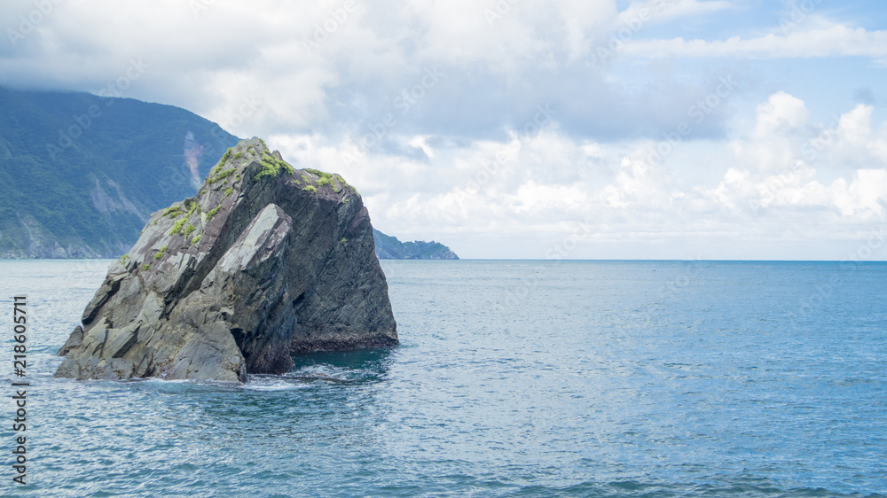 The huge rock in the sea The huge rock in the sea
