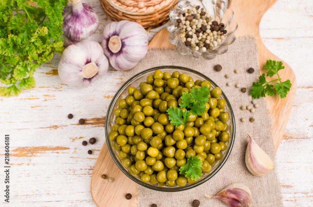 Canned green peas