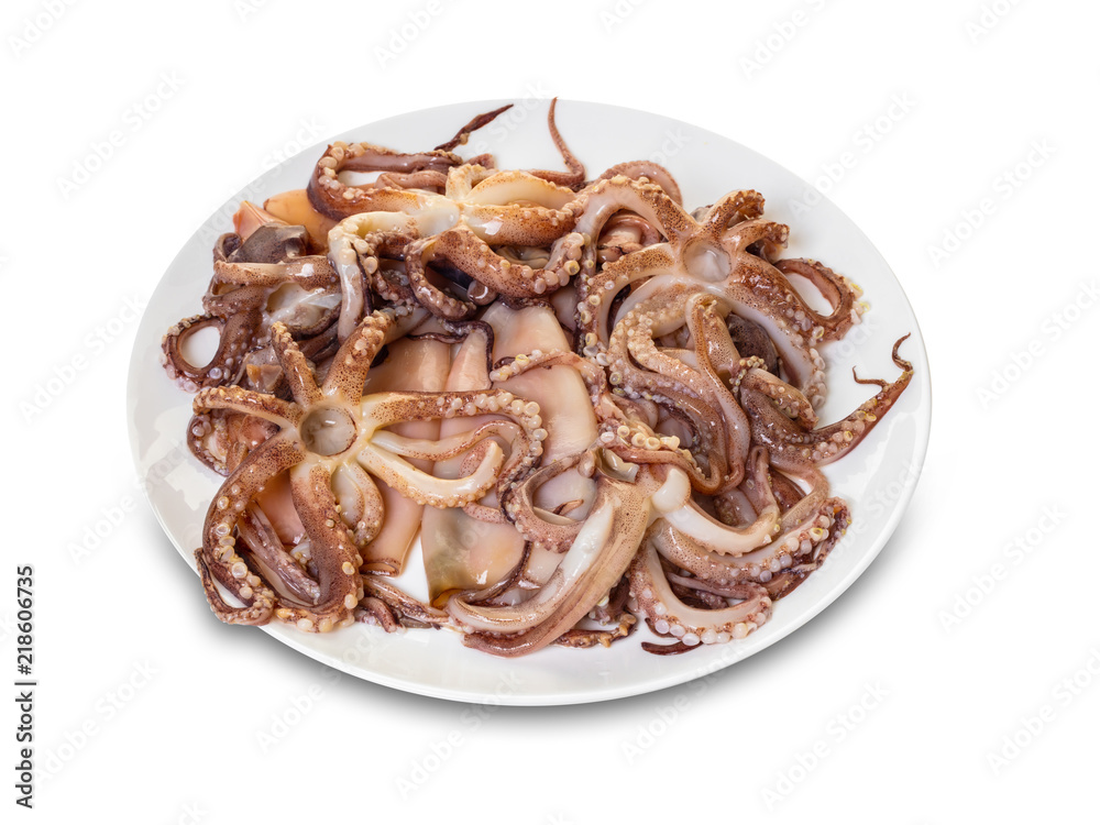 prepared squid in a plate prepared squid in a plate