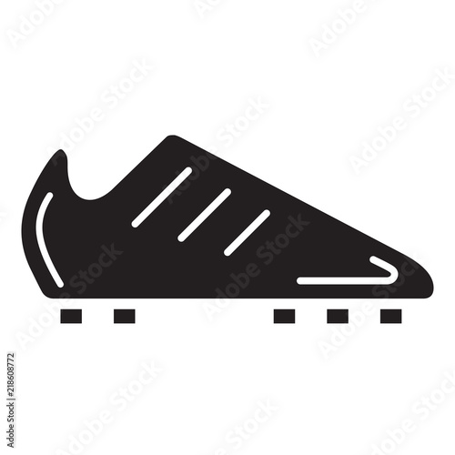Simple Soccer Shoes Related Vector Flat Icon. Glyph Style. 128x128 Pixel.