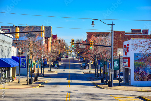 Main Street in Downtown Gaffney, South Carolina, SC, USA photo