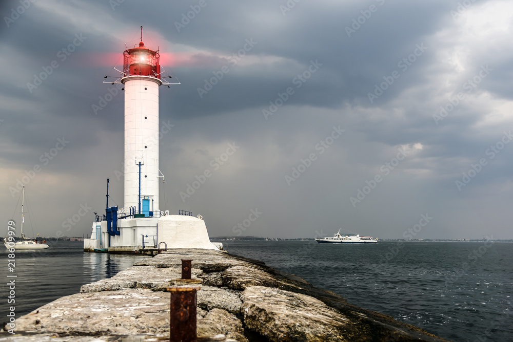 Port lighthouse in Odessa