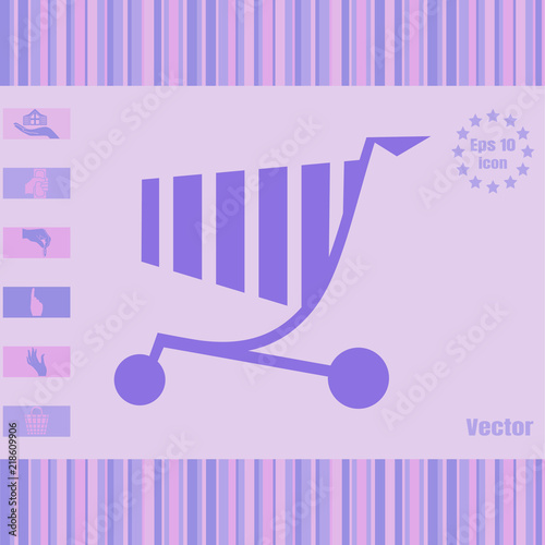pushcart vector icon