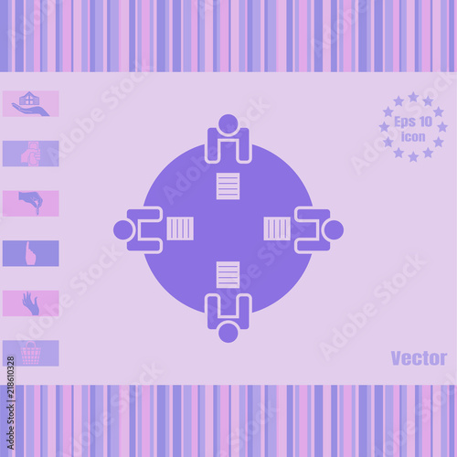 team work vector icon