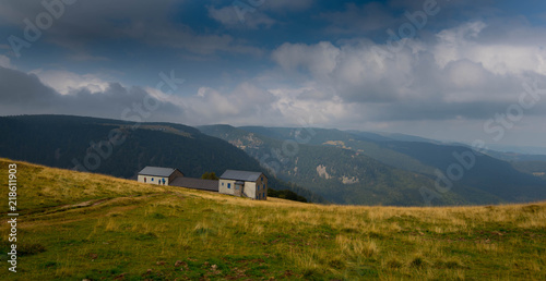 Typische Landschaft in den Vogesen nahe des Hohneck