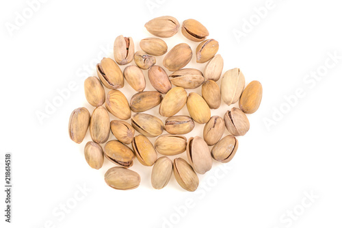 pistachios on a white background