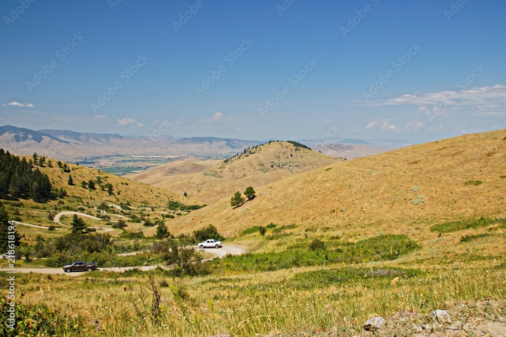 Obraz premium Landschaft in der National Bison Range in Montana