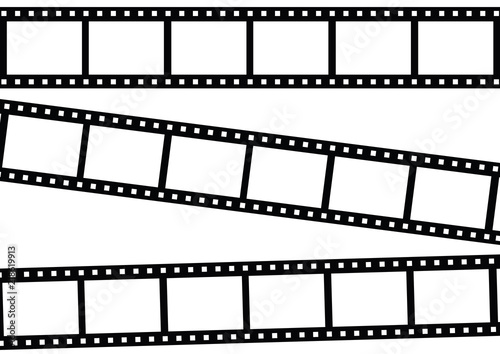 Film strip on white isolated