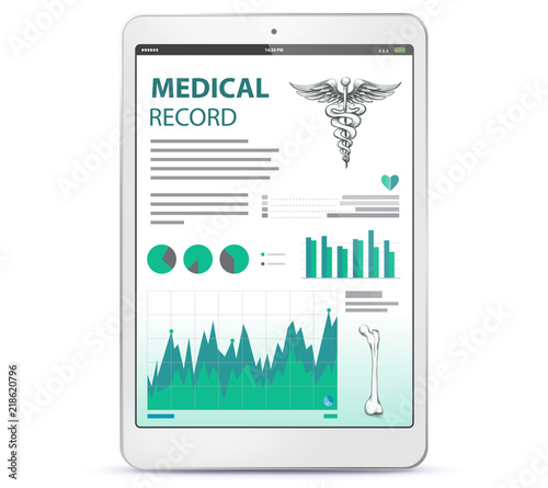 Medical Record on Tablet Computer Screen