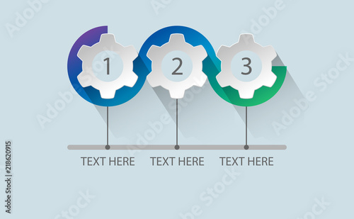 Infographics process 3 steps