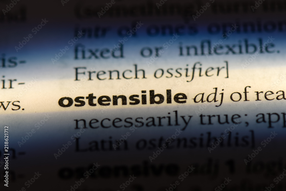 ostensible ostensible