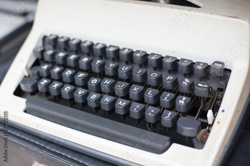 Detail of an old typewriter