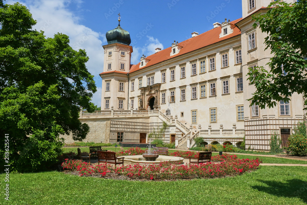 Baroque castle in Mnisek pod Brdy town near Prague