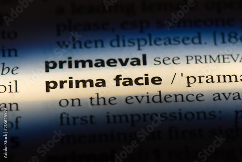 prima facie