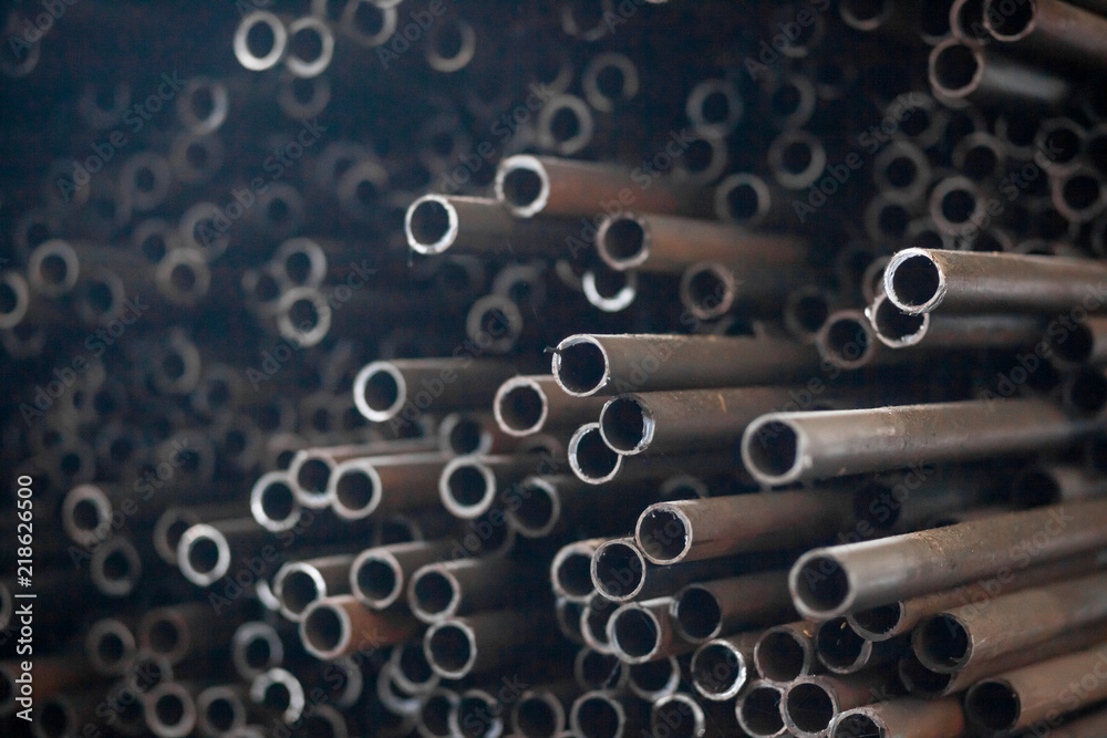 rusty Metal pipes in stock