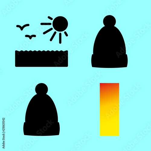 4 weather icons set