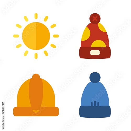 4 weather icons set