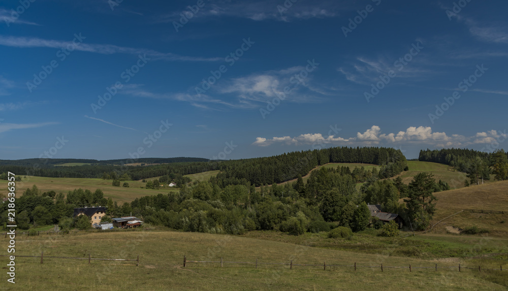 Pasture land near Kraslice town in west Bohemia