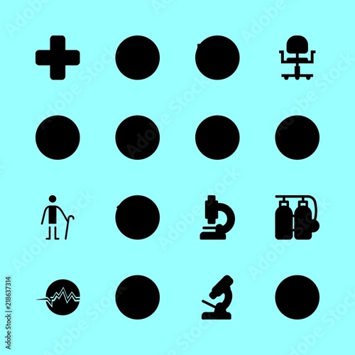 16 hospital icons set