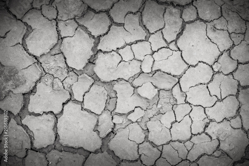 Closeup of dry soil, Cracked Ground Background