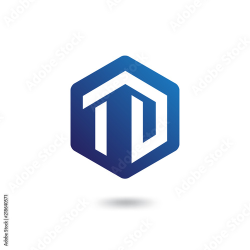 ID Initial letter hexagonal logo vector Template