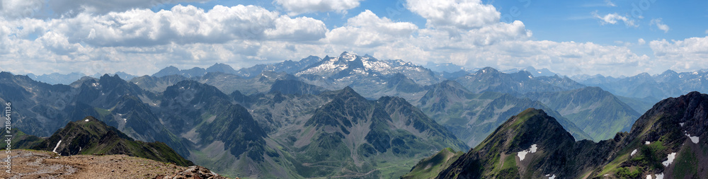 panorama of pyrenees mountains in France