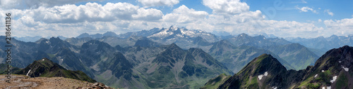 panorama of pyrenees mountains in France