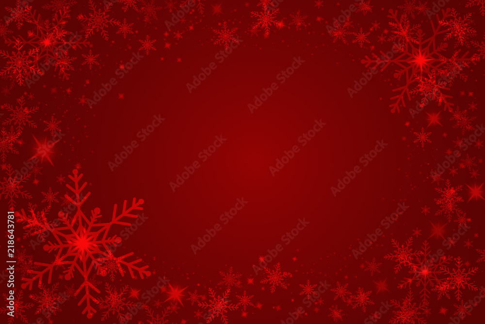 snowflakes on a red background snowflakes on a red background
