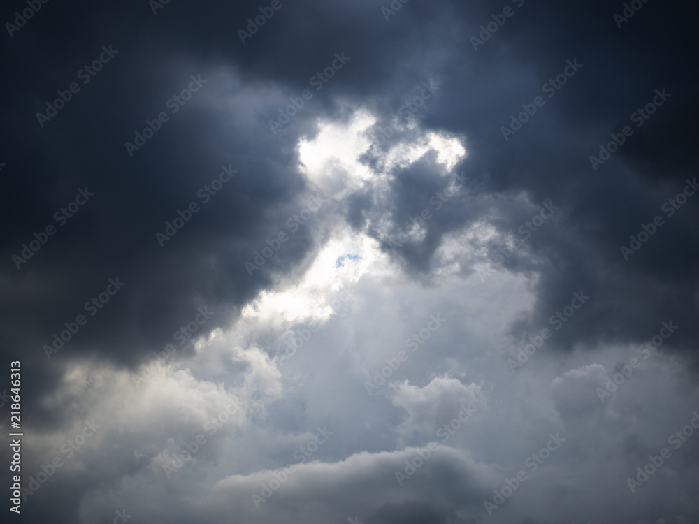 Dramatic sky and thick clouds and light beam. Dramatic sky and thick clouds and light beam.