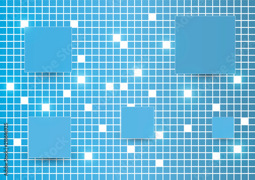 Vector background with blue square design