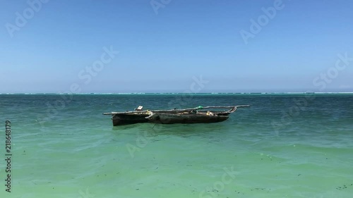 Wooden boat. Ocean. Zanzibar. Tanzania.